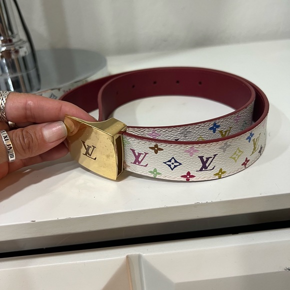 Louis Vuitton multi color belt size 80 - Picture 2 of 5